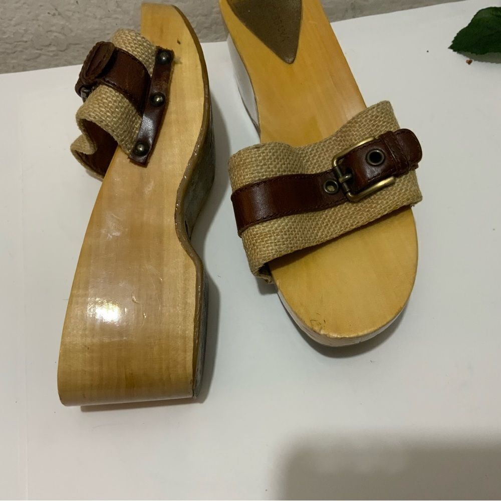 Vintage Dolce & Gabbana wood platform sandals 38 - Picture 6 of 10